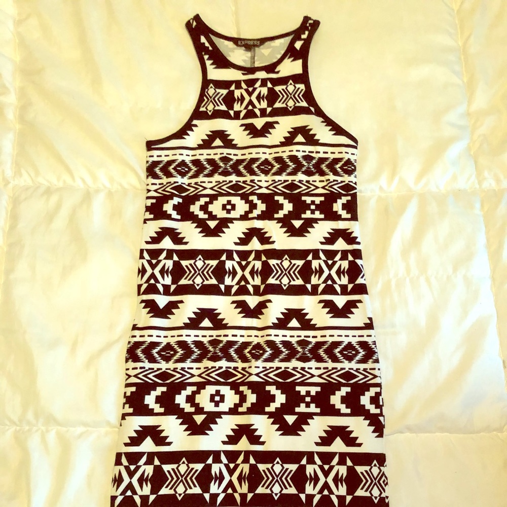 Express Midi Aztec print dress